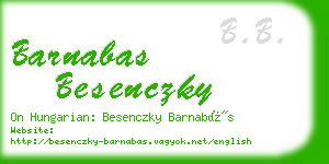 barnabas besenczky business card